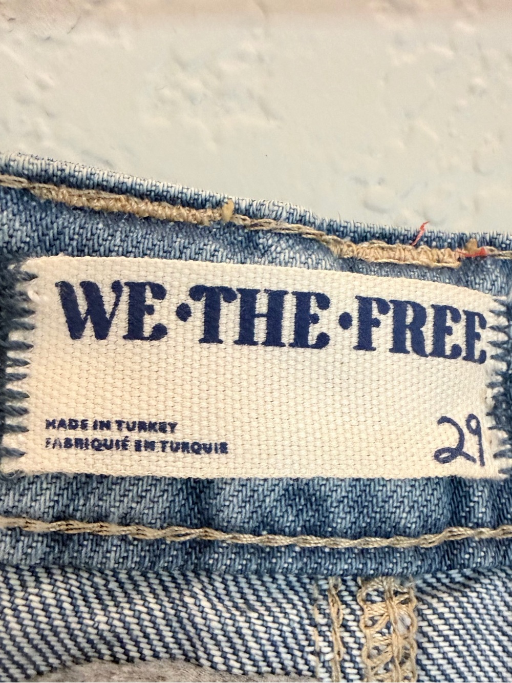 We The Free Free People Button Front Denim Mini Skort Size 29 Light Wash - Picture 8 of 9
